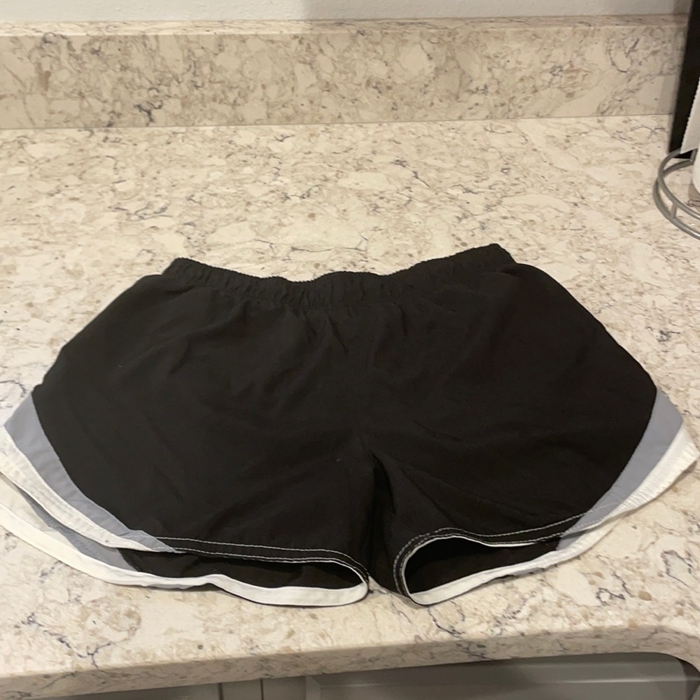 Black running shorts